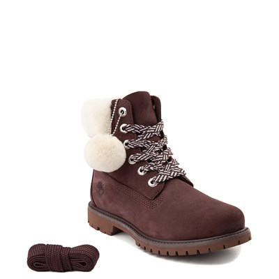 maroon timbs womens