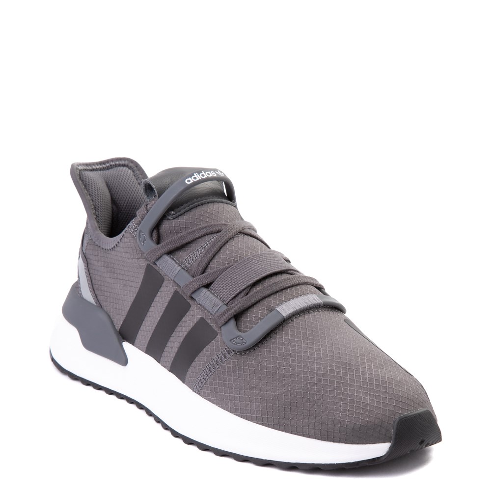 gray and black adidas shoes