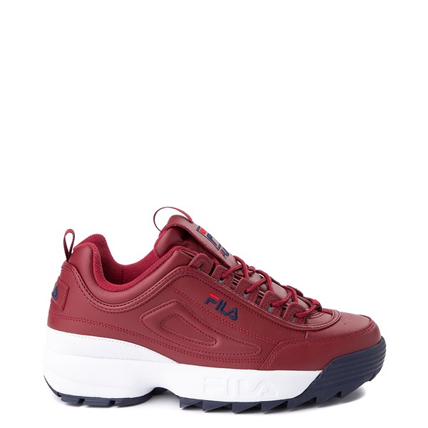 burgundy and gold fila shoes
