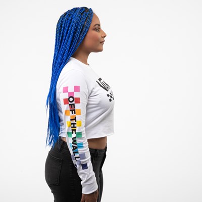 vans checkerboard crop top