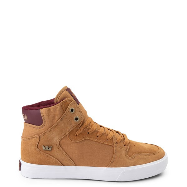 UPC 888612576218 product image for Mens Supra Vaider Hi Skate Shoe - Tan / Wine | upcitemdb.com