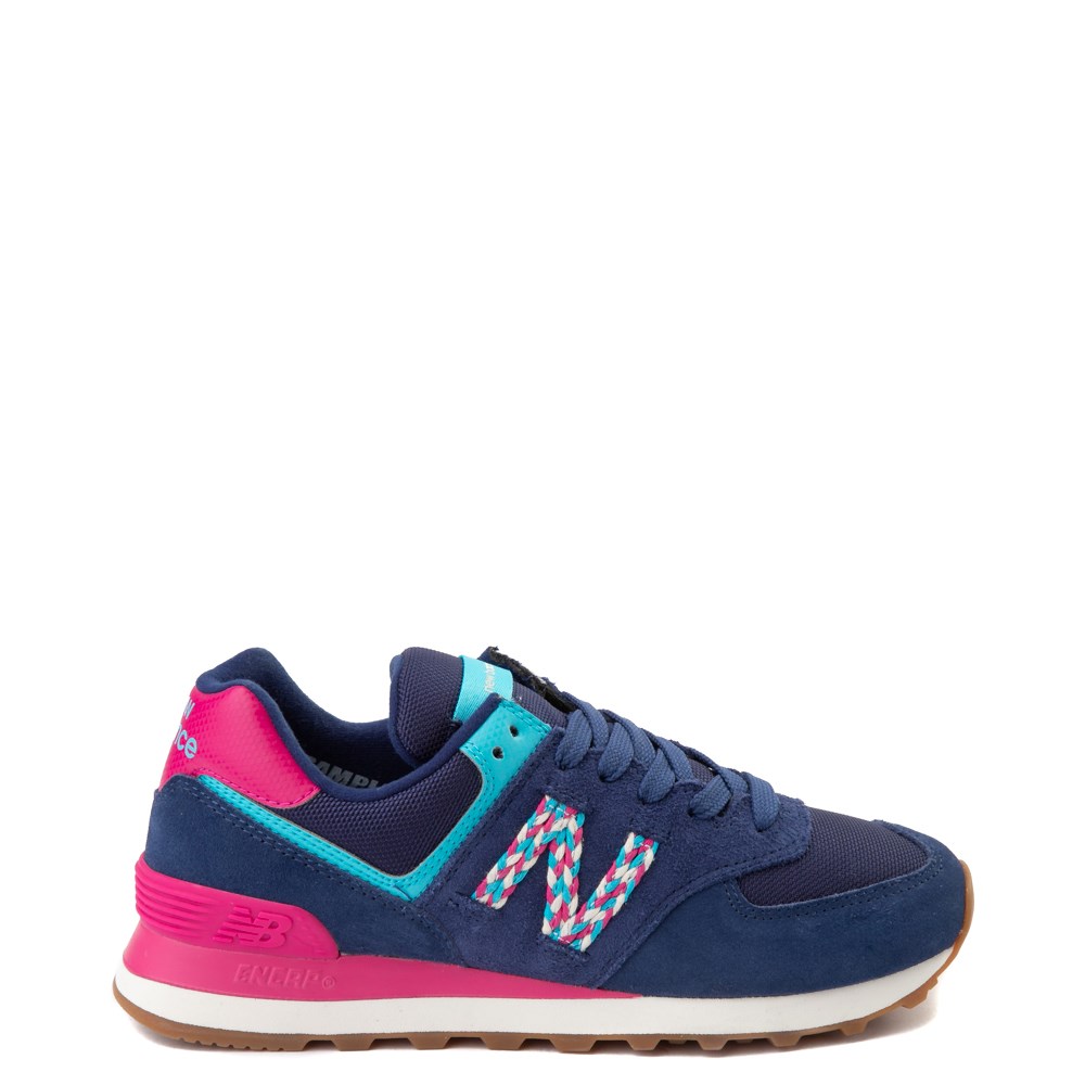 navy and pink new balance 574