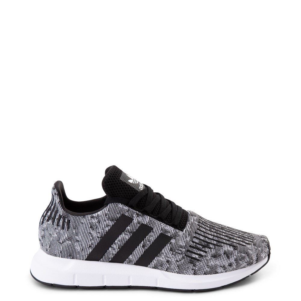 Mens adidas Swift Run Athletic Shoe - Gray / Black / White | Journeys