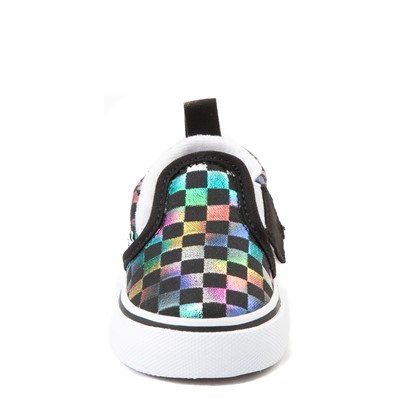 iridescent vans slip on