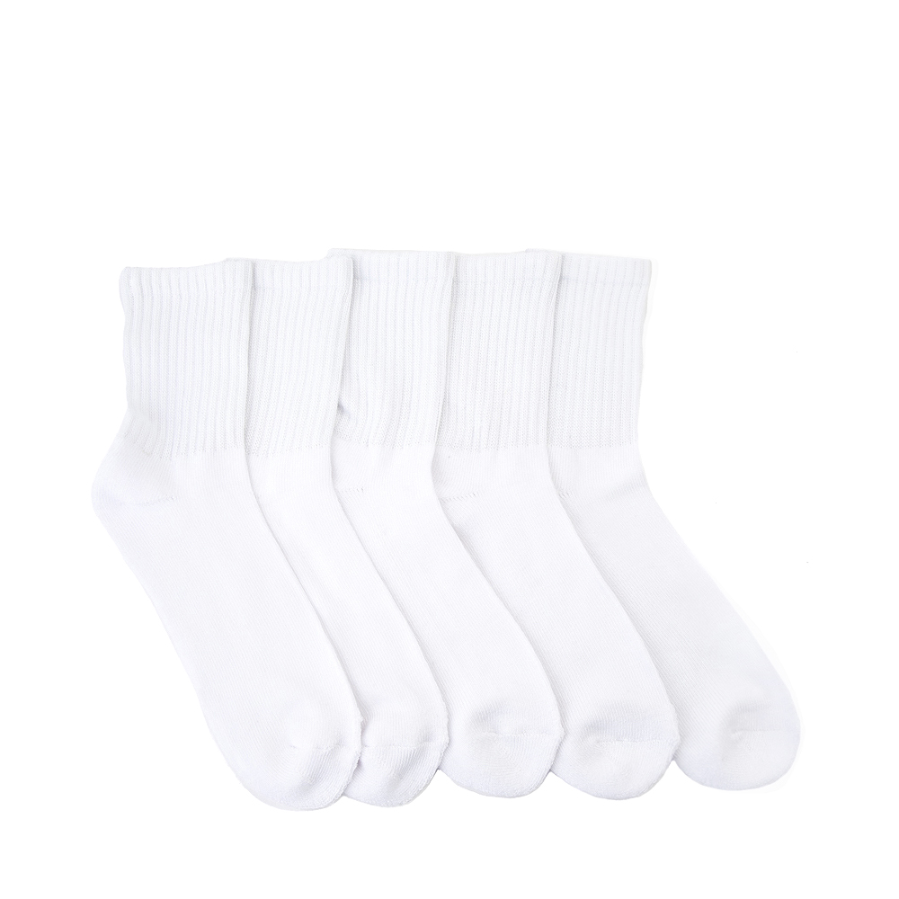 Mens Half Crew Socks 5 Pack - White