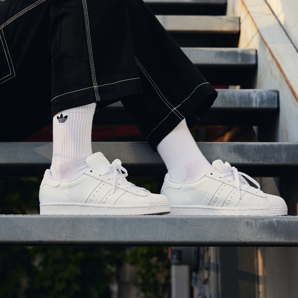 Main view of Womens adidas Superstar Athletic Shoe - White Monochrome