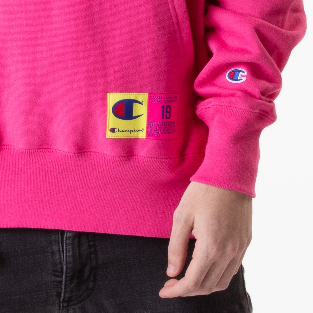 pink champion pullover hoodie