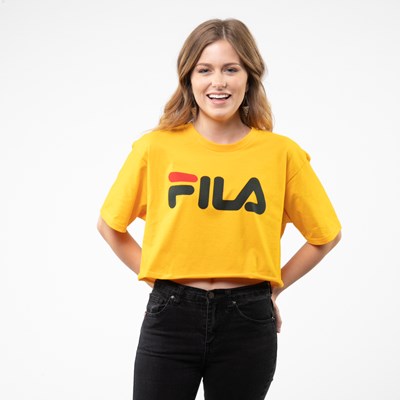 fila cropped hoodie yellow