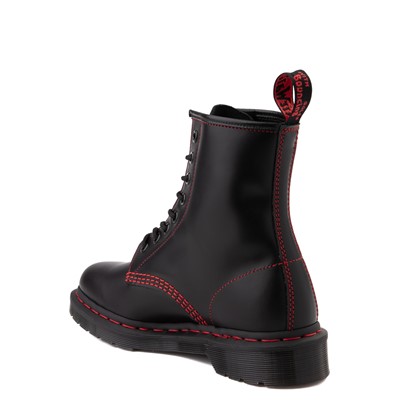 black and red doc martens