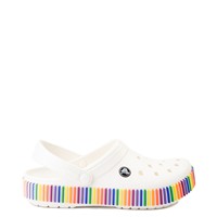 crocs white rainbow