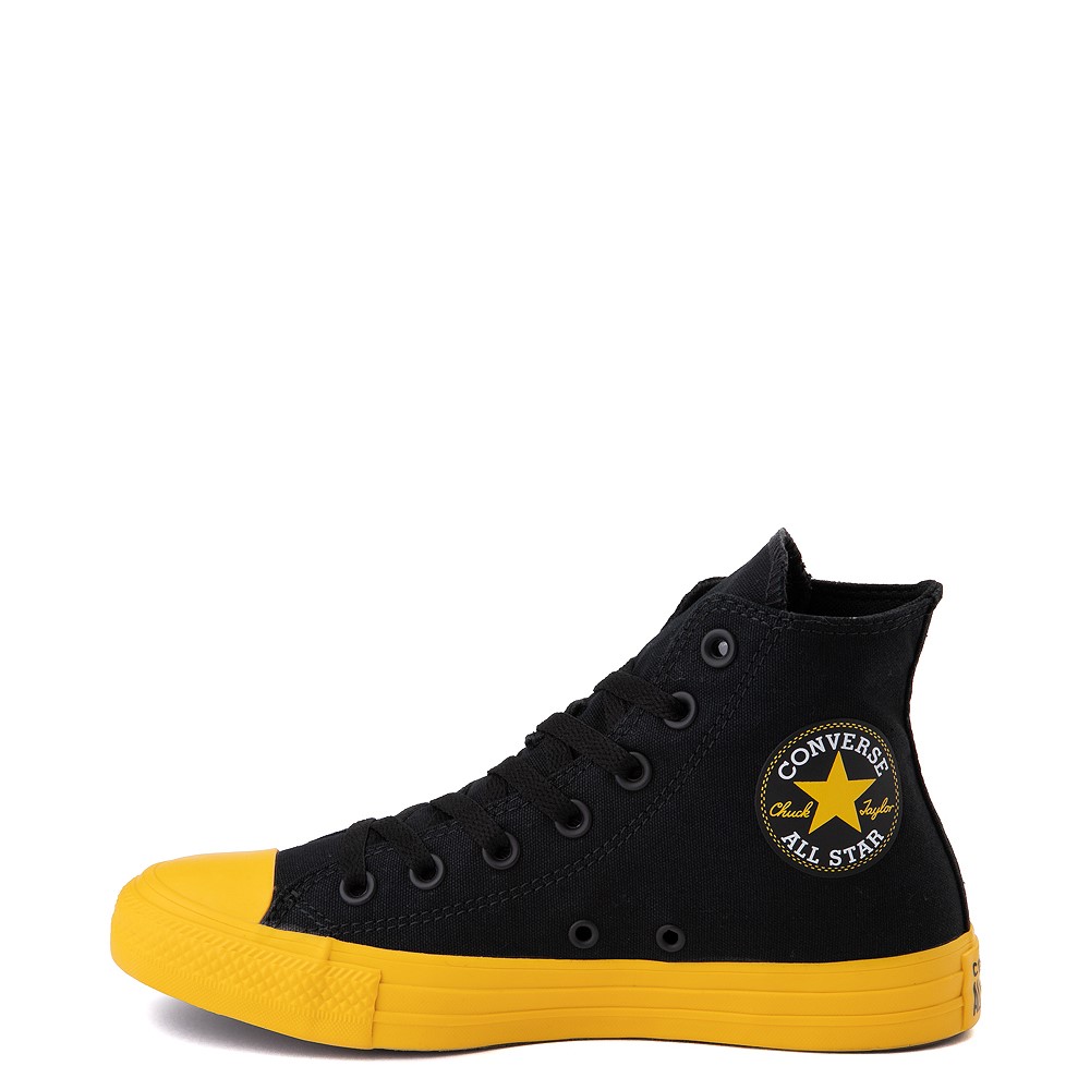 black and yellow converse chuck taylors