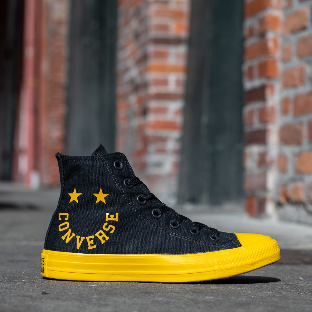 Star Hi Smiley Sneaker - Black / Yellow 