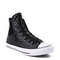 black sparkly converse high tops
