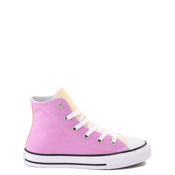 pink and yellow converse