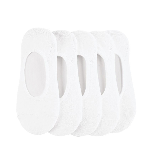 Womens No-Show Liners 5 Pack - White