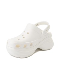 white platform crocs