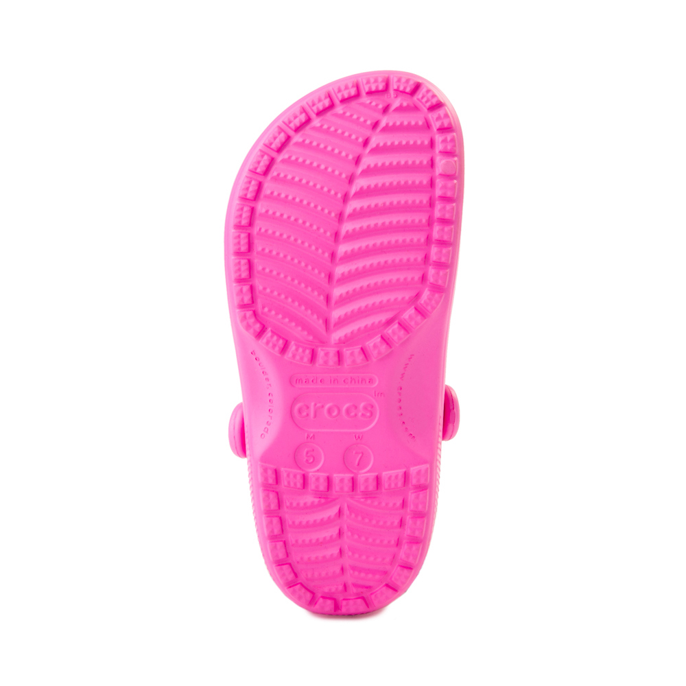neon pink crocs