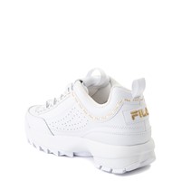 fila disruptor white and gold