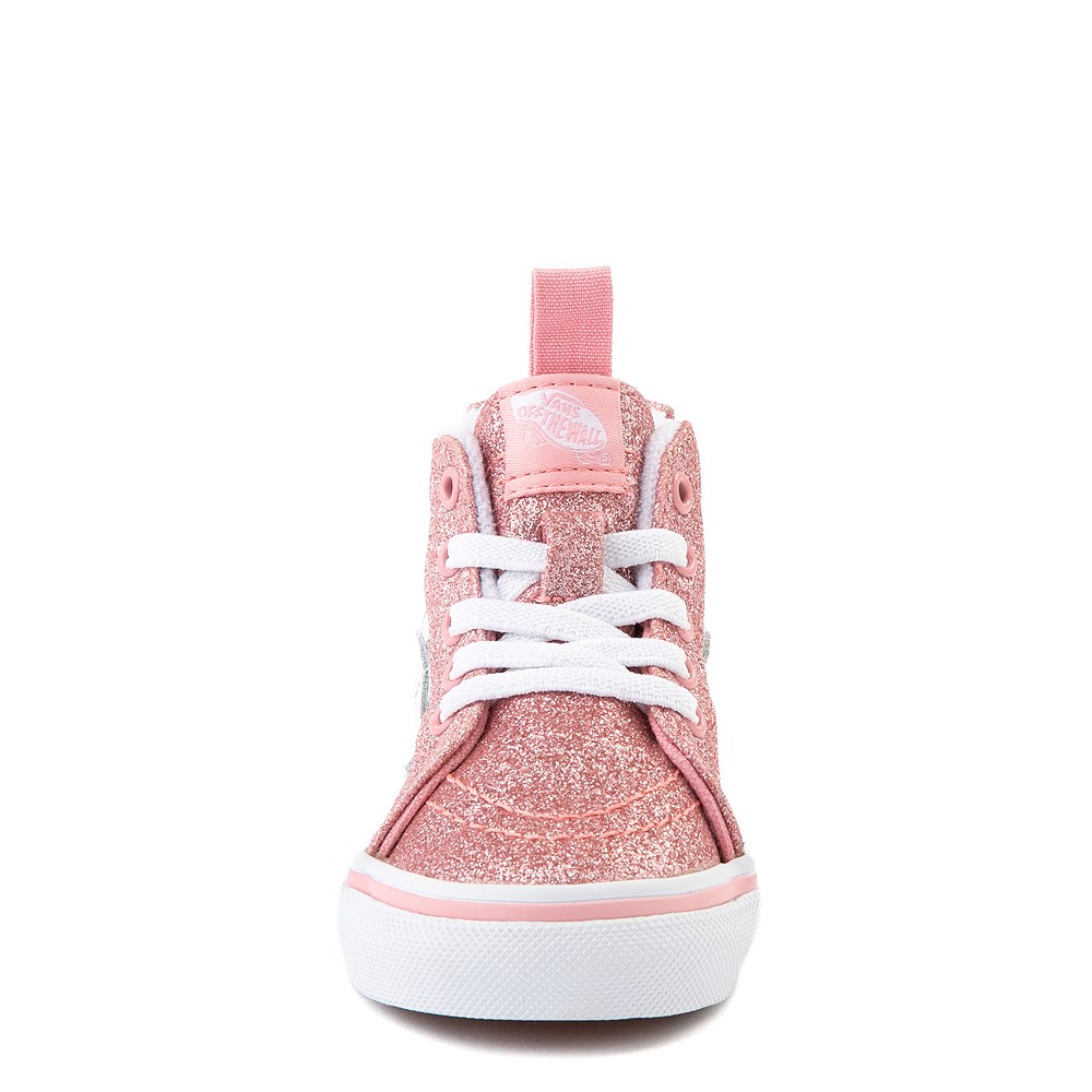 baby pink and white vans