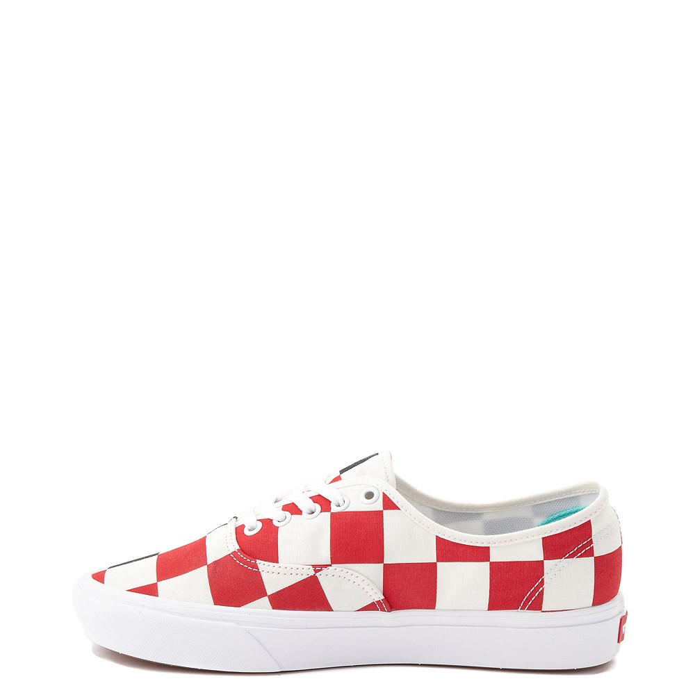 vans authentic checkerboard blue red