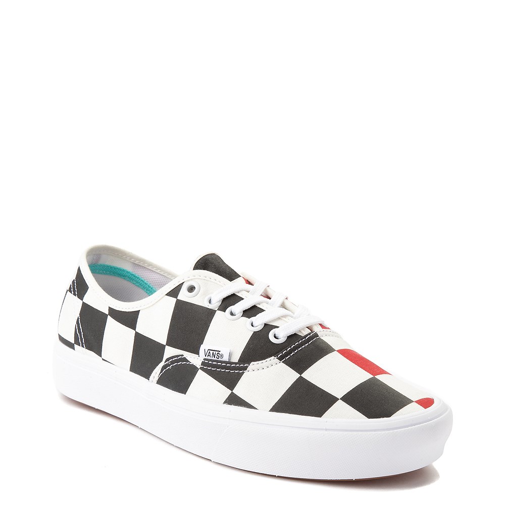 red and black checkerboard vans journeys