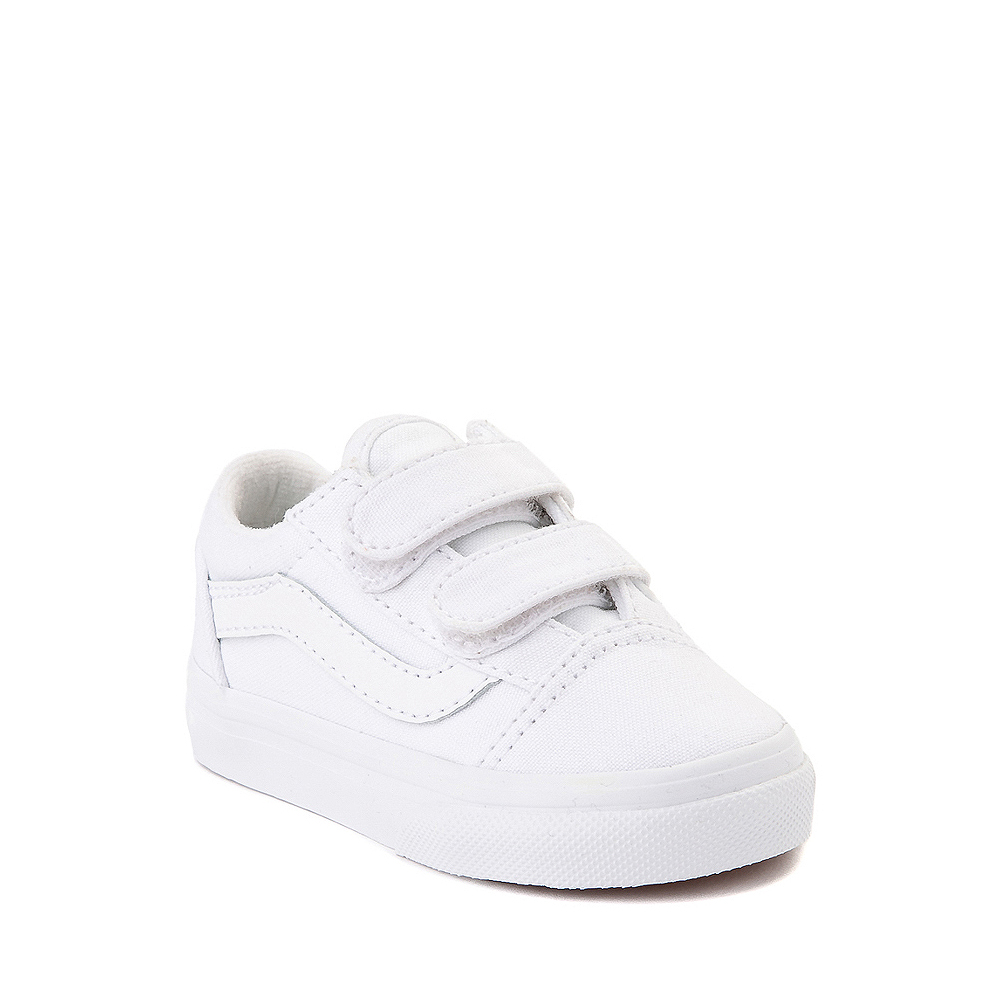 Vans Old Skool V Skate Shoe - Baby / Toddler - True White | Journeys Kidz