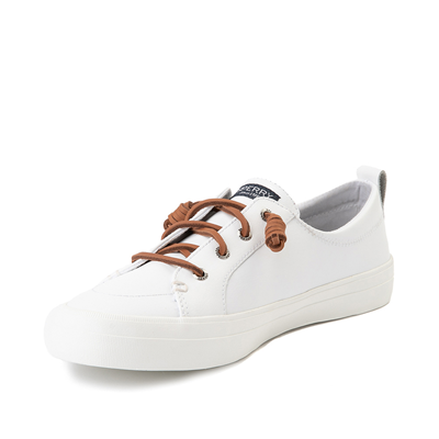 sperry crest vibe leather sneaker white