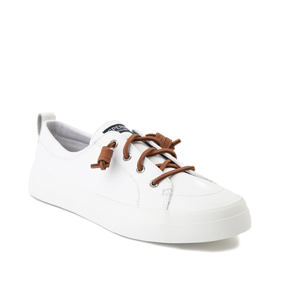 sperry crest vibe leather sneaker white
