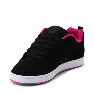 black and pink dc shoes