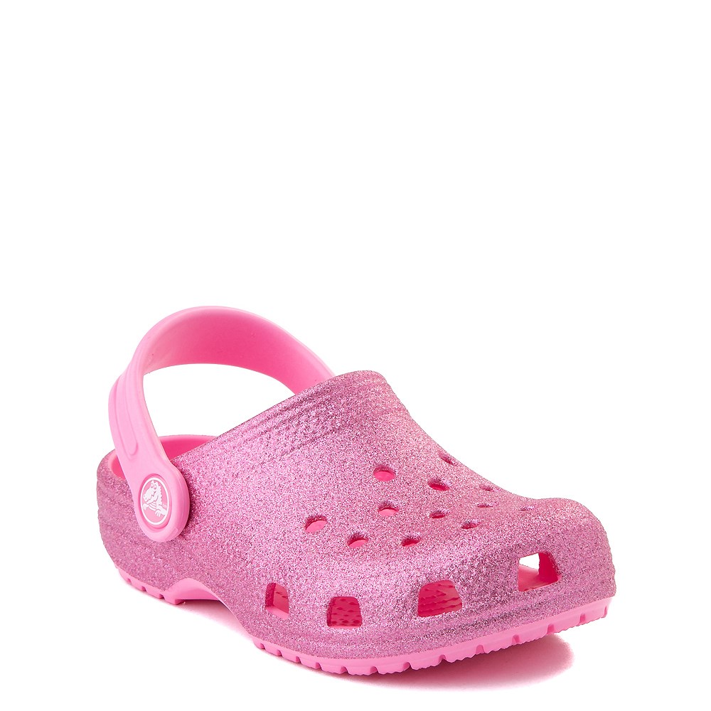 neon pink crocs