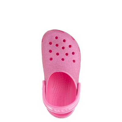 pink glitter crocs
