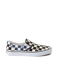 vans slip on checkerboard black grey
