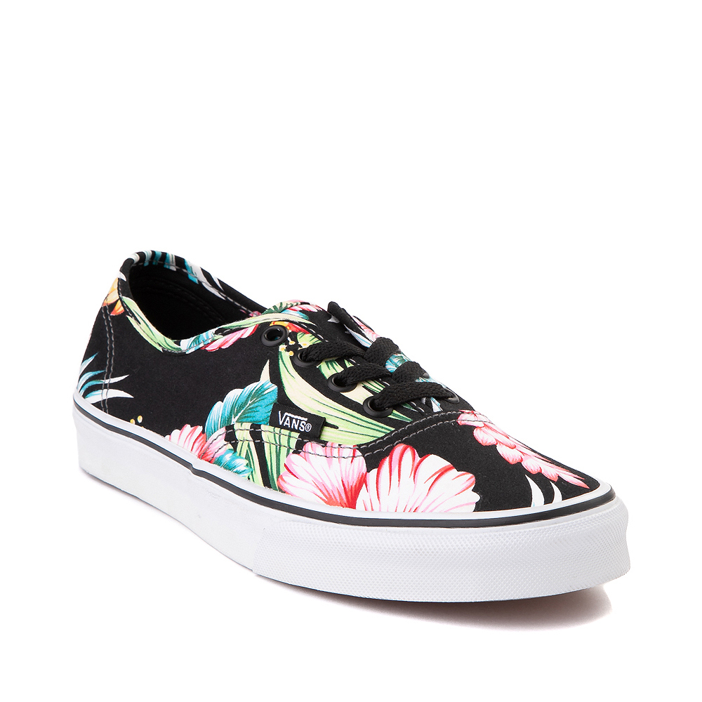 floral vans black