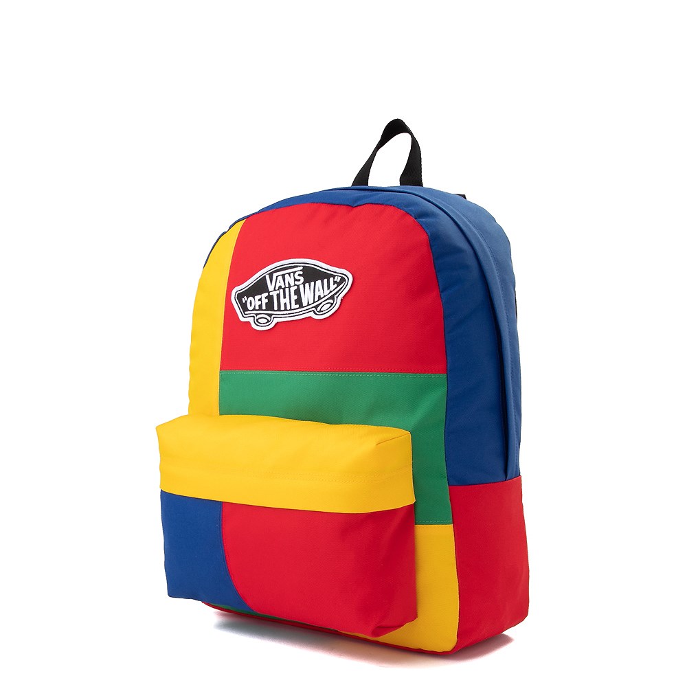 vans realm geo colorblock backpack