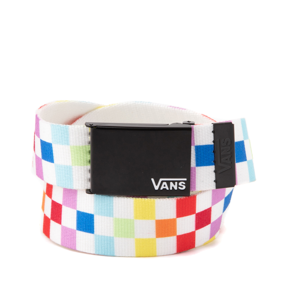 Vans Checkerboard Web Belt - White / Rainbow