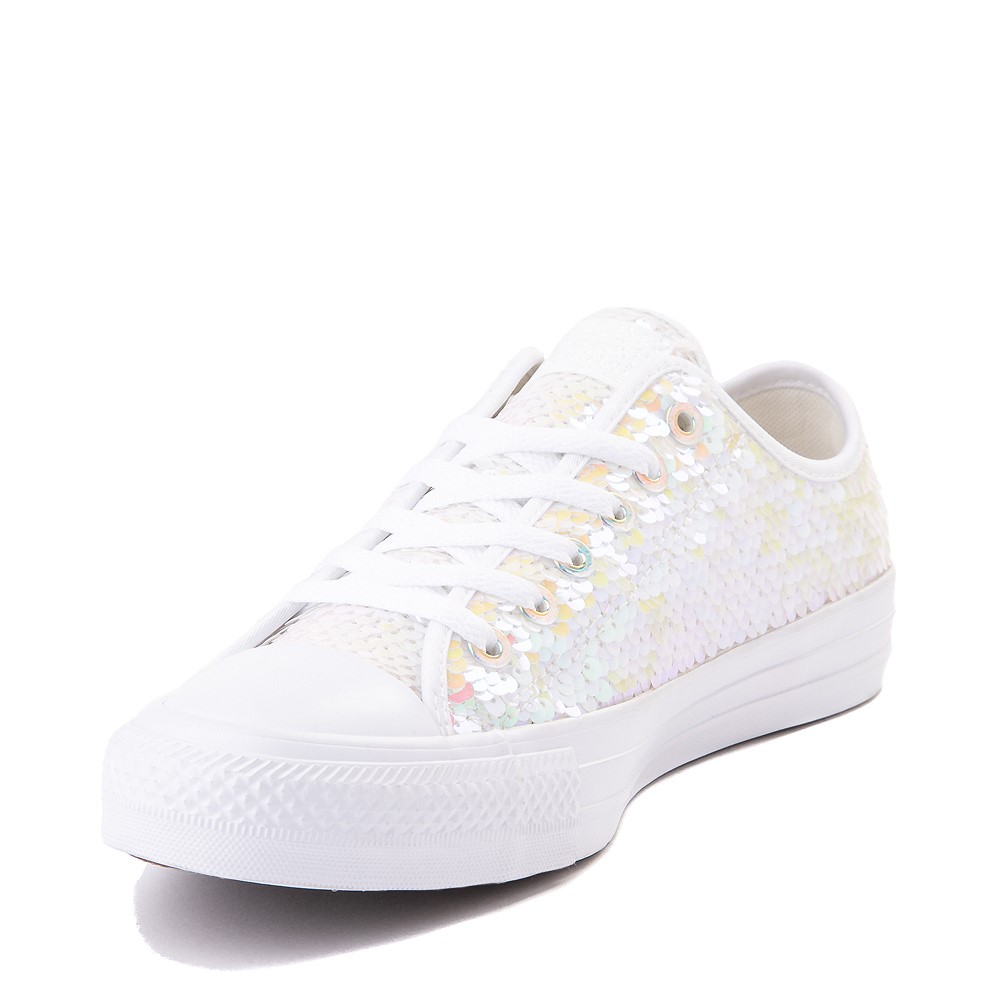 Converse Chuck Taylor All Star Lo Sequin Sneaker - White / Multi | Journeys