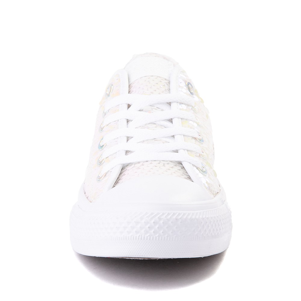 white sequin tennis shoes