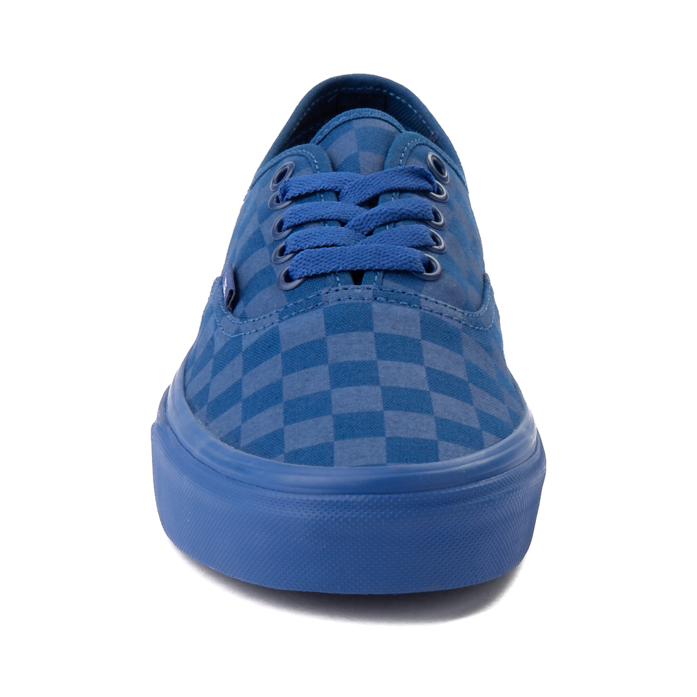 blue and grey vans shoe