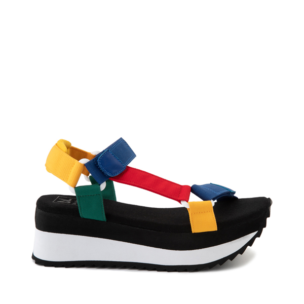 Main view of Womens Dirty Laundry Going Out Platform Sandal - Black / Multicolor