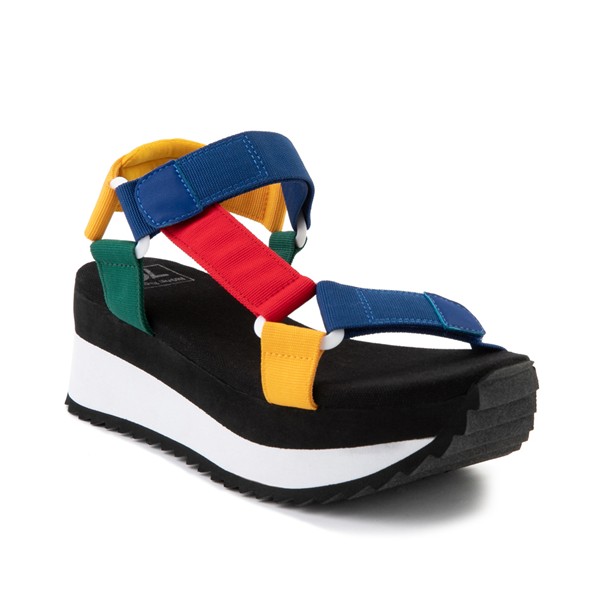 Womens Dirty Laundry Going Out Platform Sandal - Black / Multicolor ...