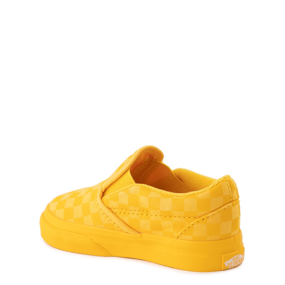 yellow checkerboard vans youth