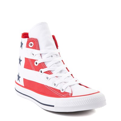 converse red white and blue