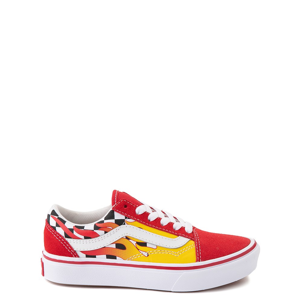 buy \u003e red checkered flame vans, Up to 
