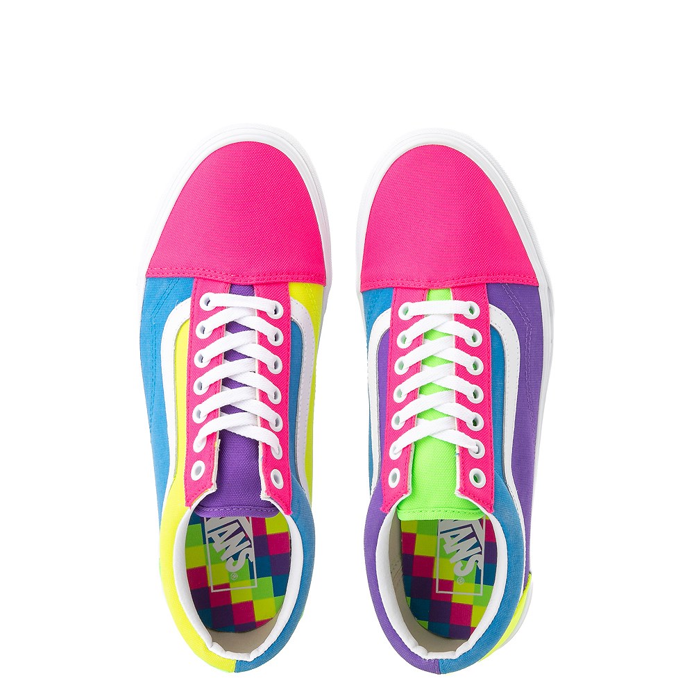 neon colored women's sneakers