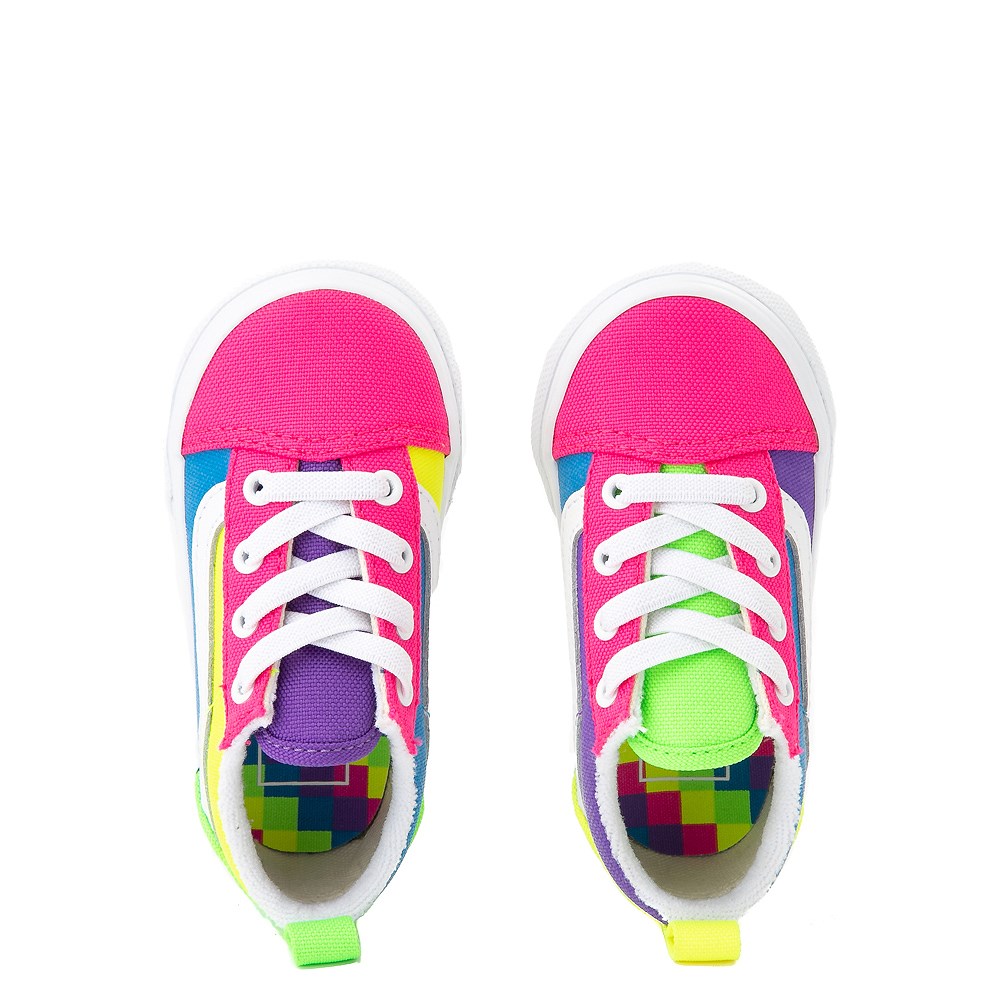 neon color tennis shoes