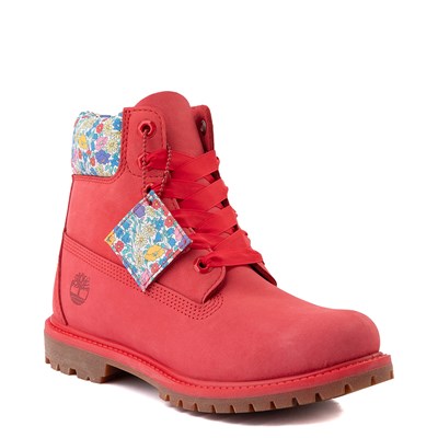 red timberland boots womens
