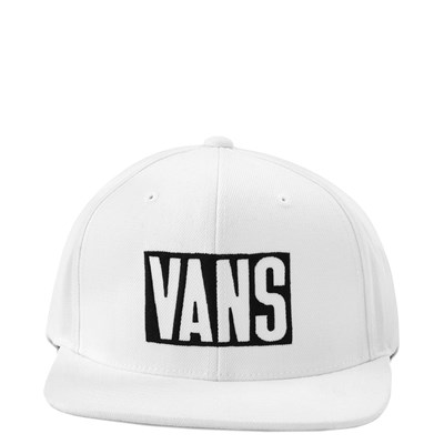 vans black and white hat