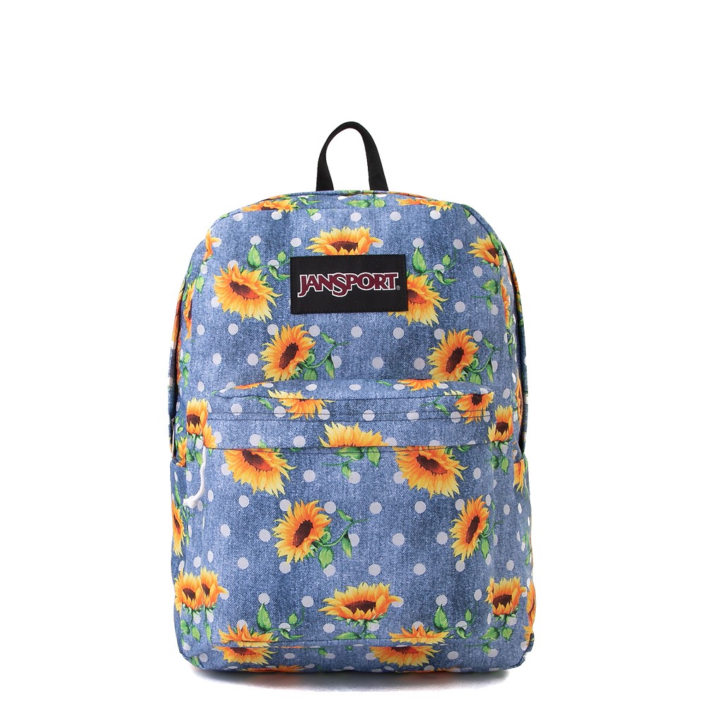 jansport white and blue backpack