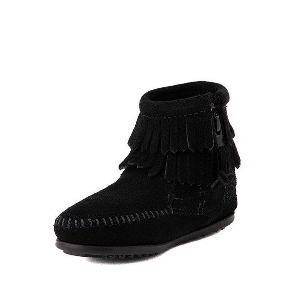 alternate view Minnetonka Double Fringe Bootie - Toddler / Little Kid - BlackALT2
