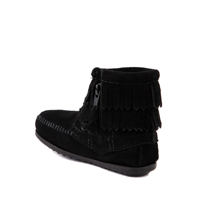 Alternate view of Minnetonka Double Fringe Bootie - Toddler / Little Kid - Black
